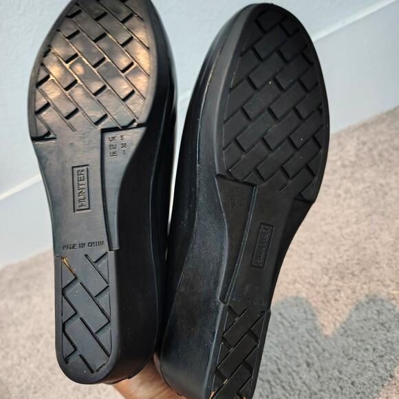 Hunter Boots Women's Size 7 Tall Black Wedge Rubber Rain Arolla W24044 - Picture 8 of 9